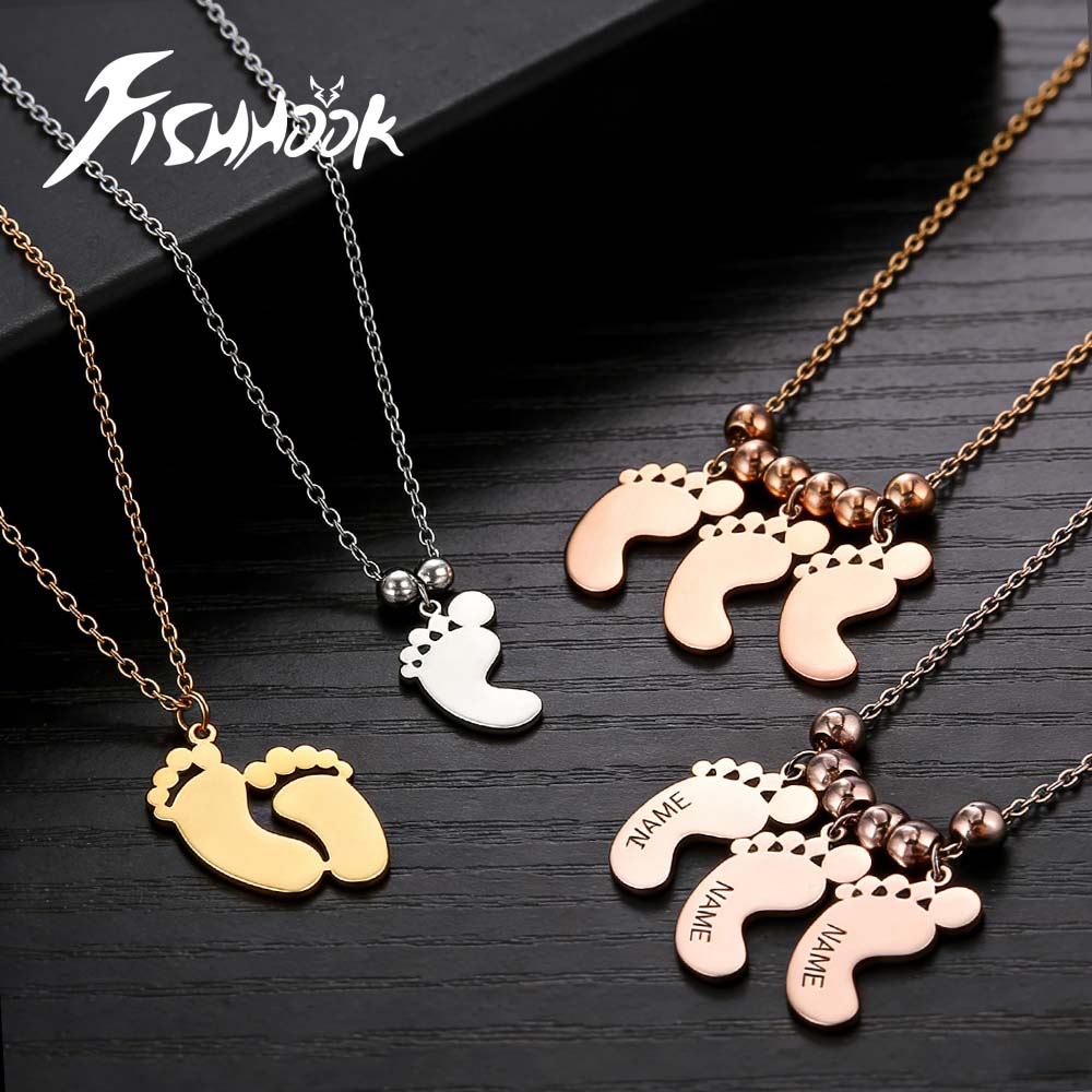 Anklet Foot Chain - Gepersonaliseerde ketting met babyvoetje, gegraveerde naam,