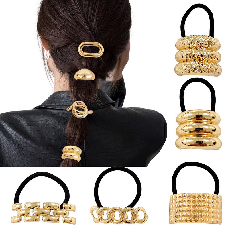 Shop Jewelry & Watches Near Me - 2024 mode punk Metalen haar elastiekjes