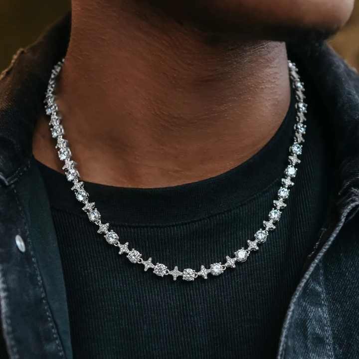 Tennis Bracelet Cubic - TBTK Gemengde Sprkling Vierhoekige Ster Tennisketting