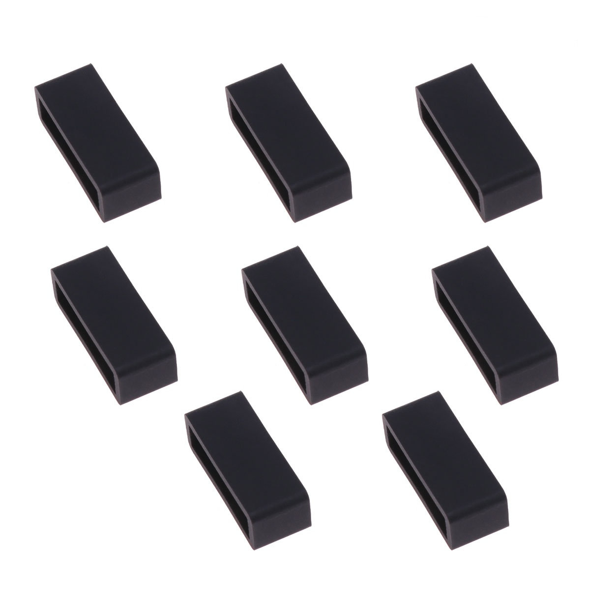 8 stuks 22 mm zwarte siliconen - Watch Strap Replacement recensie en prijs