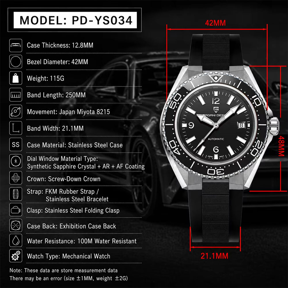PAGANI DESIGN PD-YS034 Mechani - Mens Mechanical Watch recensie en prijs