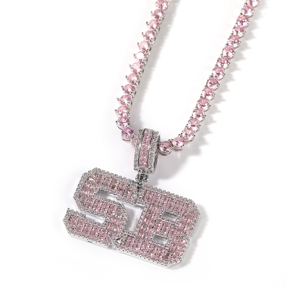 Ubin Roze Baguette Letters Aan - Tennis Bracelet Cubic recensie en prijs