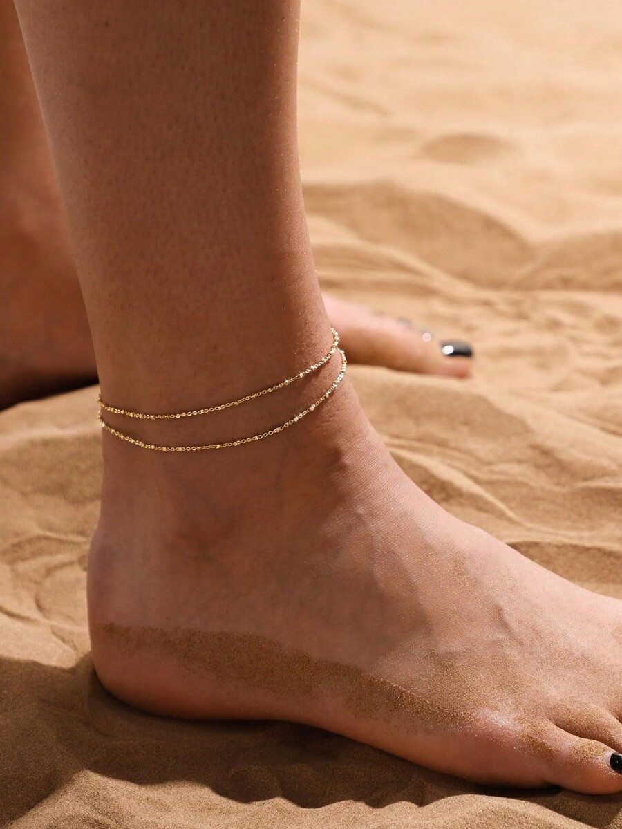 1 stuk roestvrijstalen dubbell - Anklet Foot Chain recensie en prijs