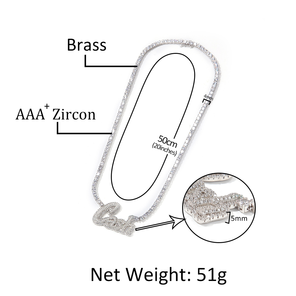 DE BLING Koning Naambord Weld  - Tennis Bracelet Cubic recensie en prijs