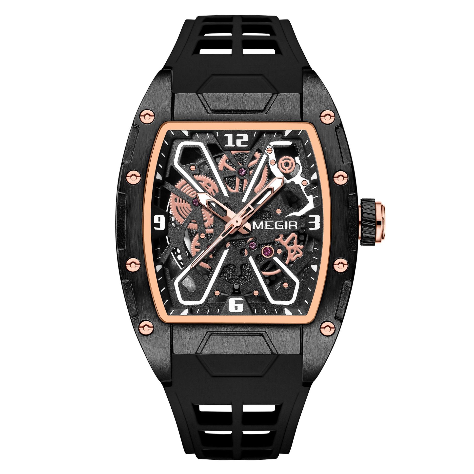Modieus uitgehold wijntrommel  - Mens Mechanical Watch recensie en prijs